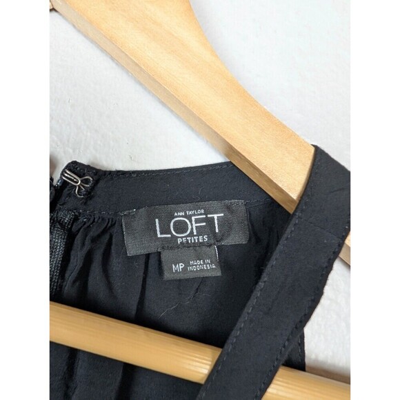 Ann Taylor LOFT Women Size MP Black Sleeveless Jumpsuit Romper Summer Beach  137 - Picture 4 of 8
